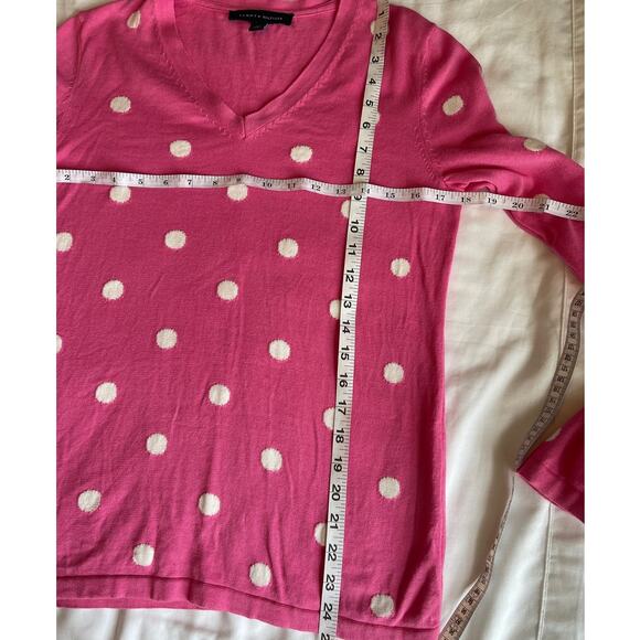 Tommy Hilfiger Sweater Pink Long Sleeves V Neck Sz S Gently Used - Picture 4 of 7